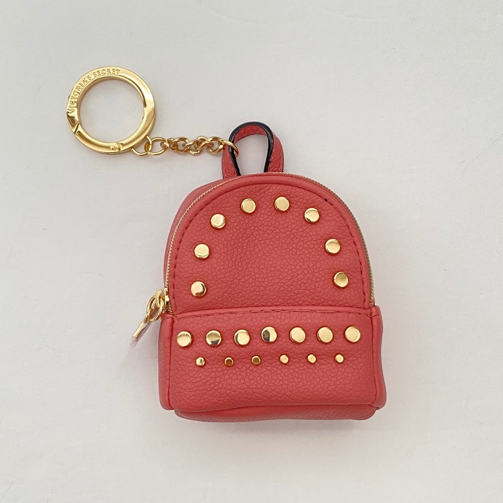 Victoria's Secret Gold Studded Backpack Keychain New